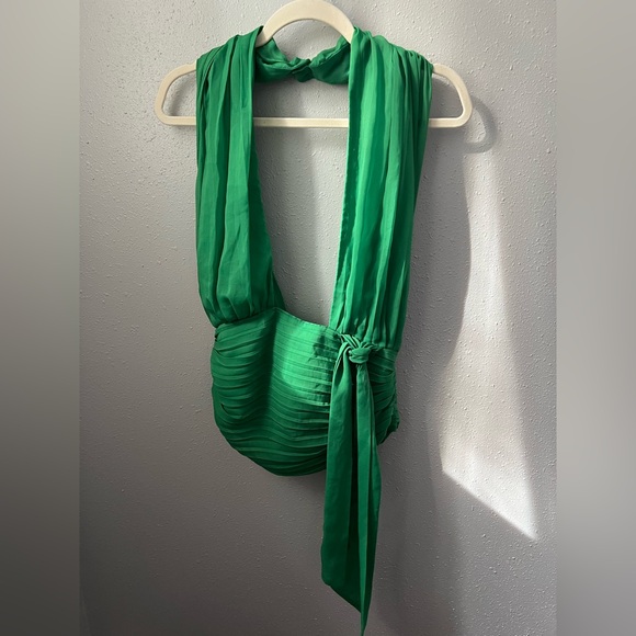 De La Vali Pareo Halter Top in Green Size 6 - Picture 2 of 9